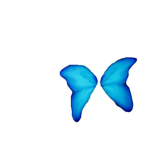 Flying Blue Morpho Butterfly